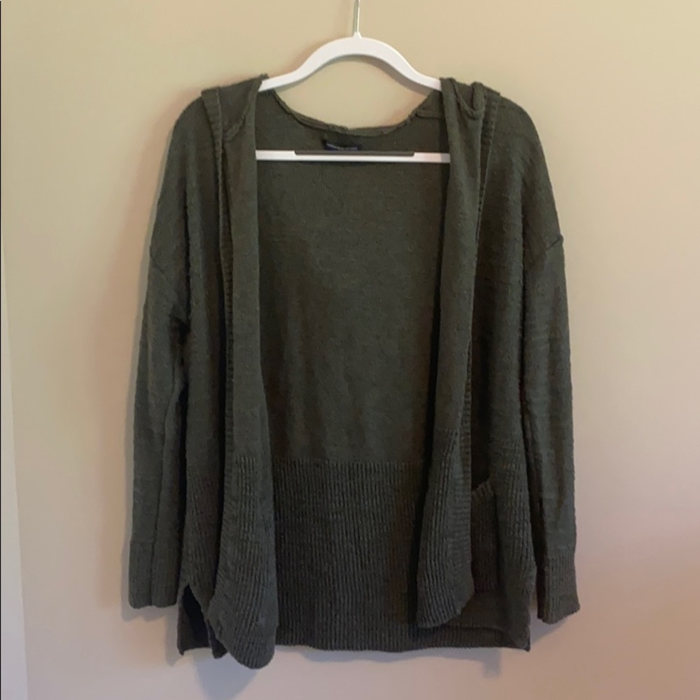 green sweater